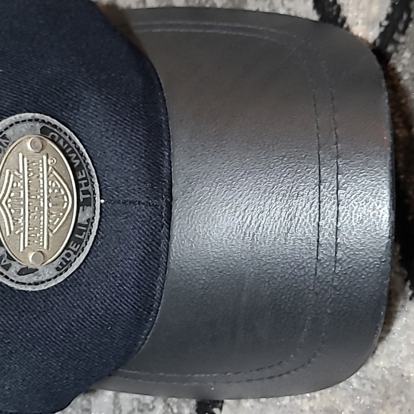 HARLEY DAVIDSON EMBROIDERED METAL BAR & SHIELD LEATHER LOGO HAT - Picture 3 of 13